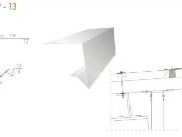 Abschlussblech KP-13 (Pultdach)